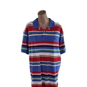 Polo Ralph‎ Lauren Polo Shirt Mens XL Lot of 3 Yellow White Striped Cotton Golf